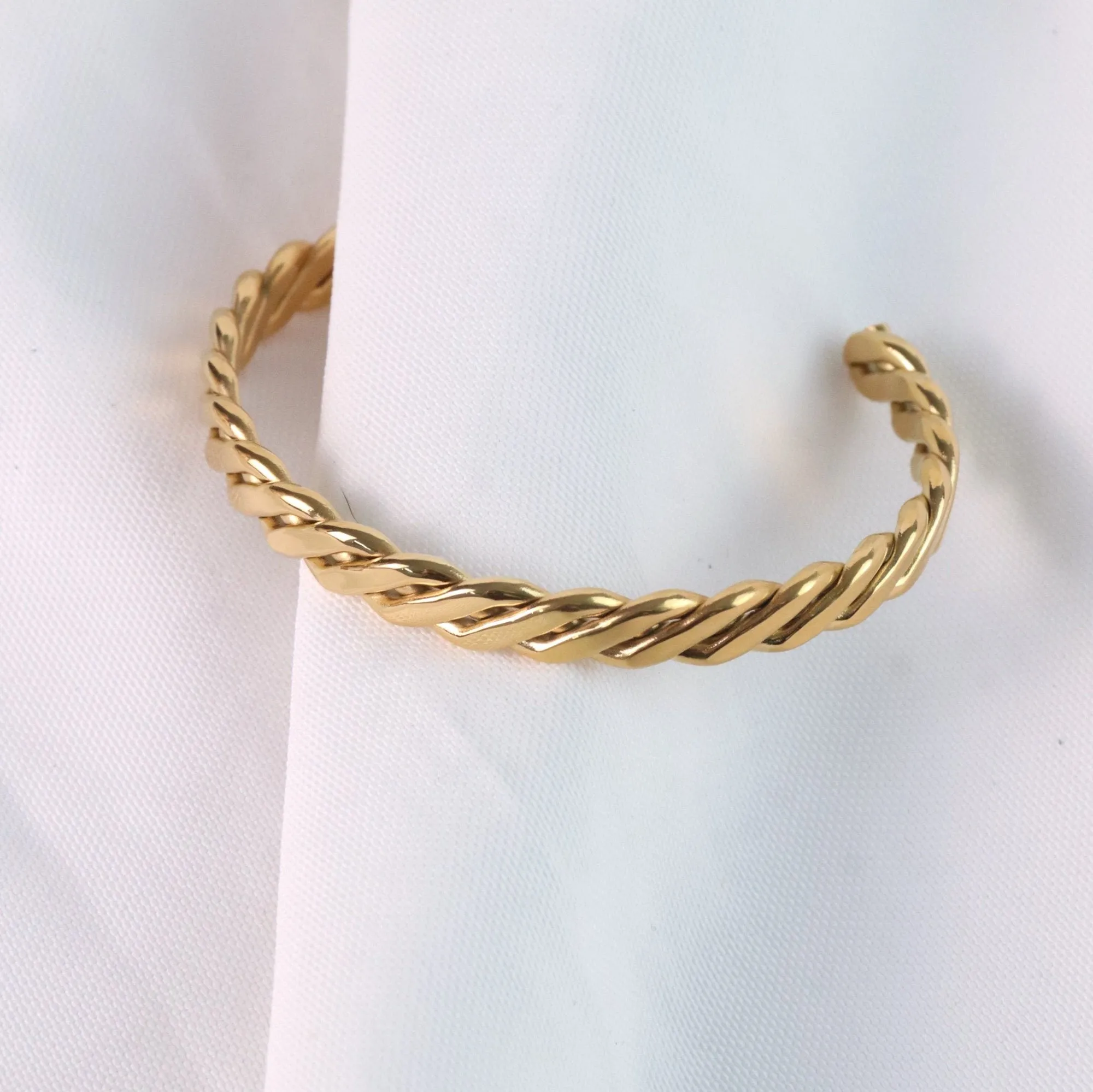 Azura | Stainless Steel 18K Gold Plated or Silver Cuff Bangle