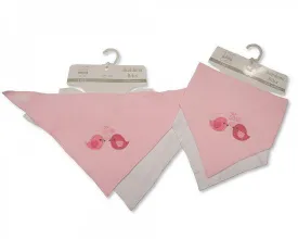 Baby Bandana Cotton Bibs 2 Pack - Girls