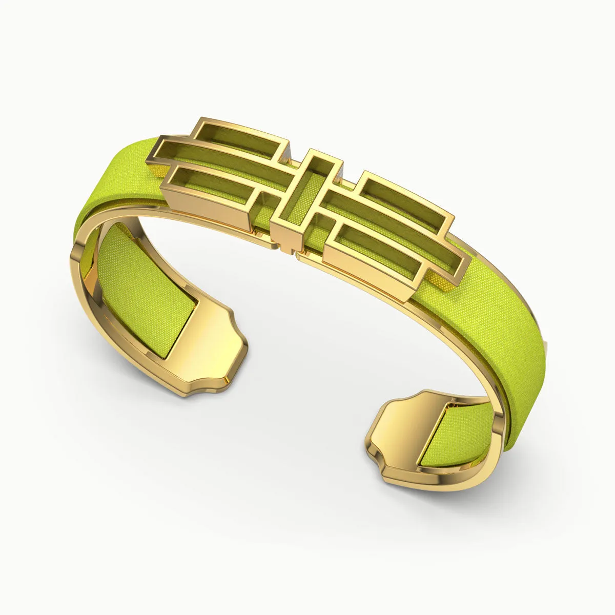 Ban Zu Silk Cuff - Pomelo Green