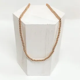 Beaded Bliss 4mm Necklace in Gold