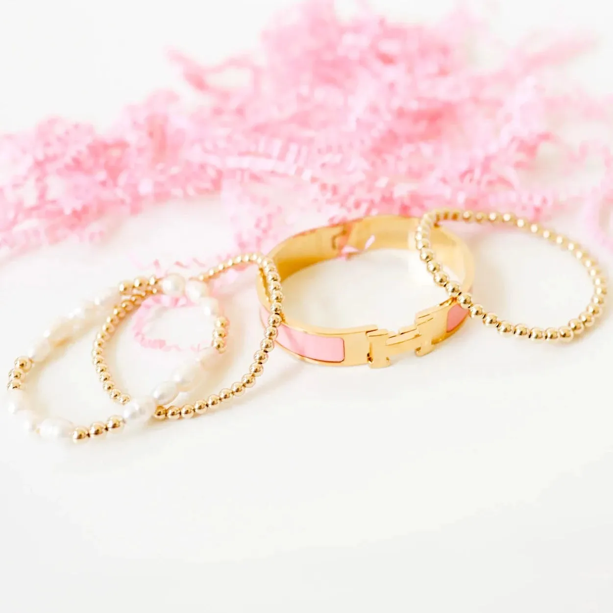 Beaded Blondes | Willow Pearl Bracelet in Gold