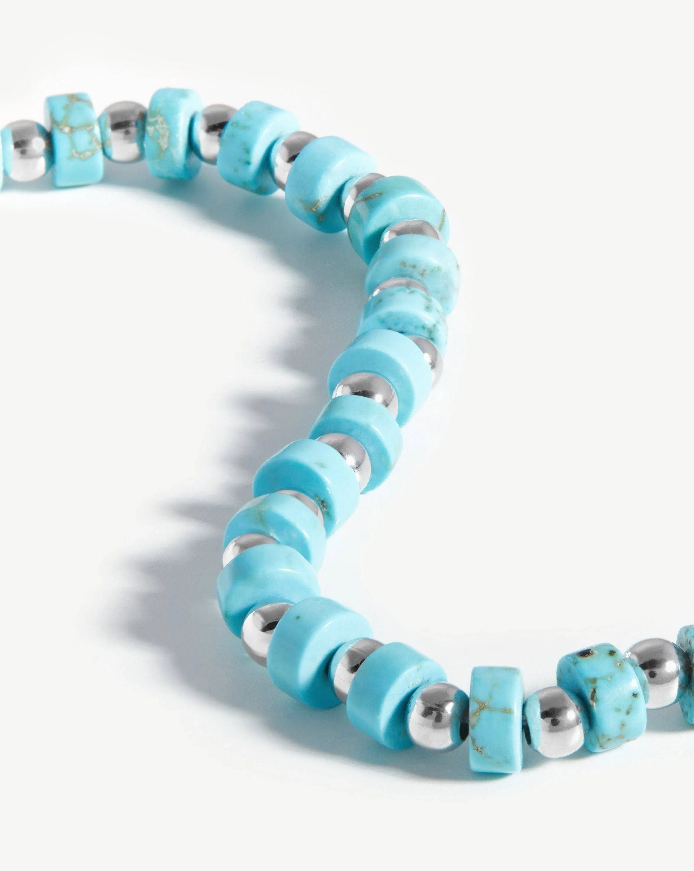 Beaded Bracelet | Silver Plated/Turquoise