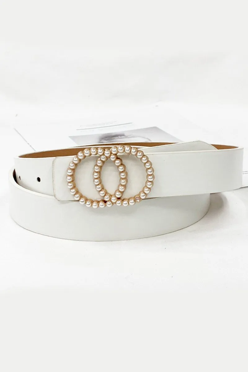 BEADED DOUBLE RING STYLISH FASHION BELT