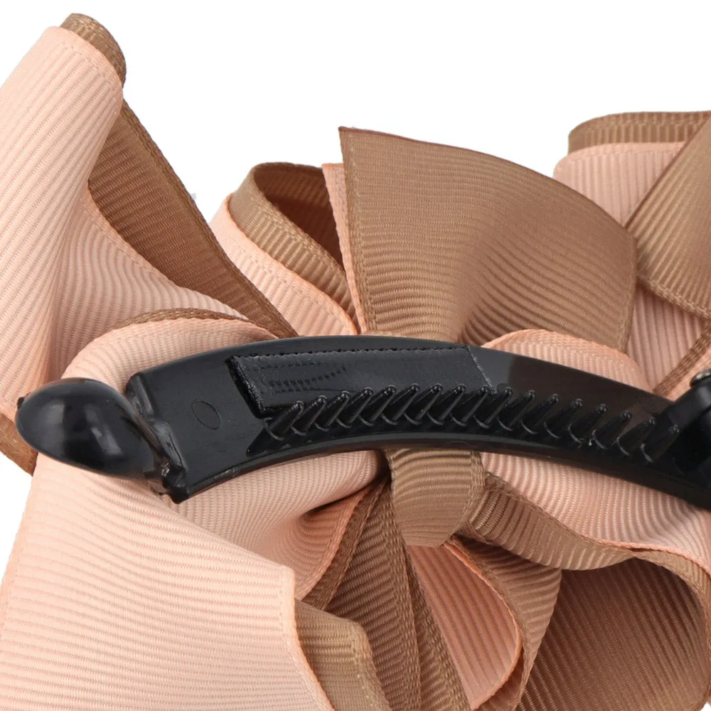 Bicolor Bow Nonslip Banana Clip