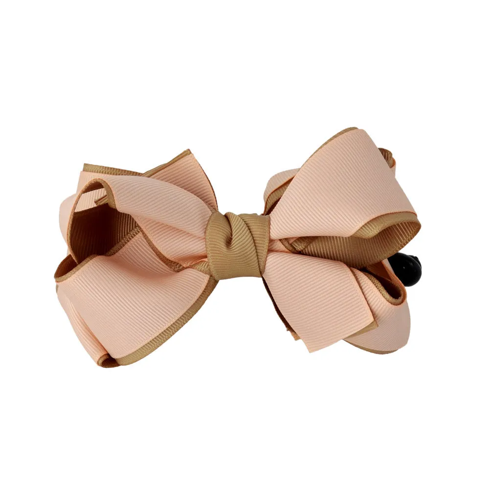 Bicolor Bow Nonslip Banana Clip