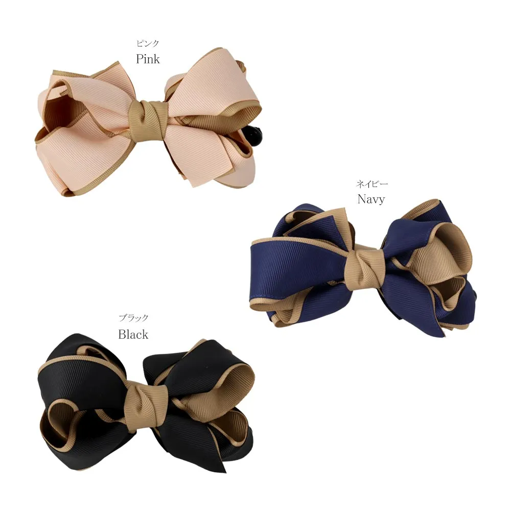 Bicolor Bow Nonslip Banana Clip