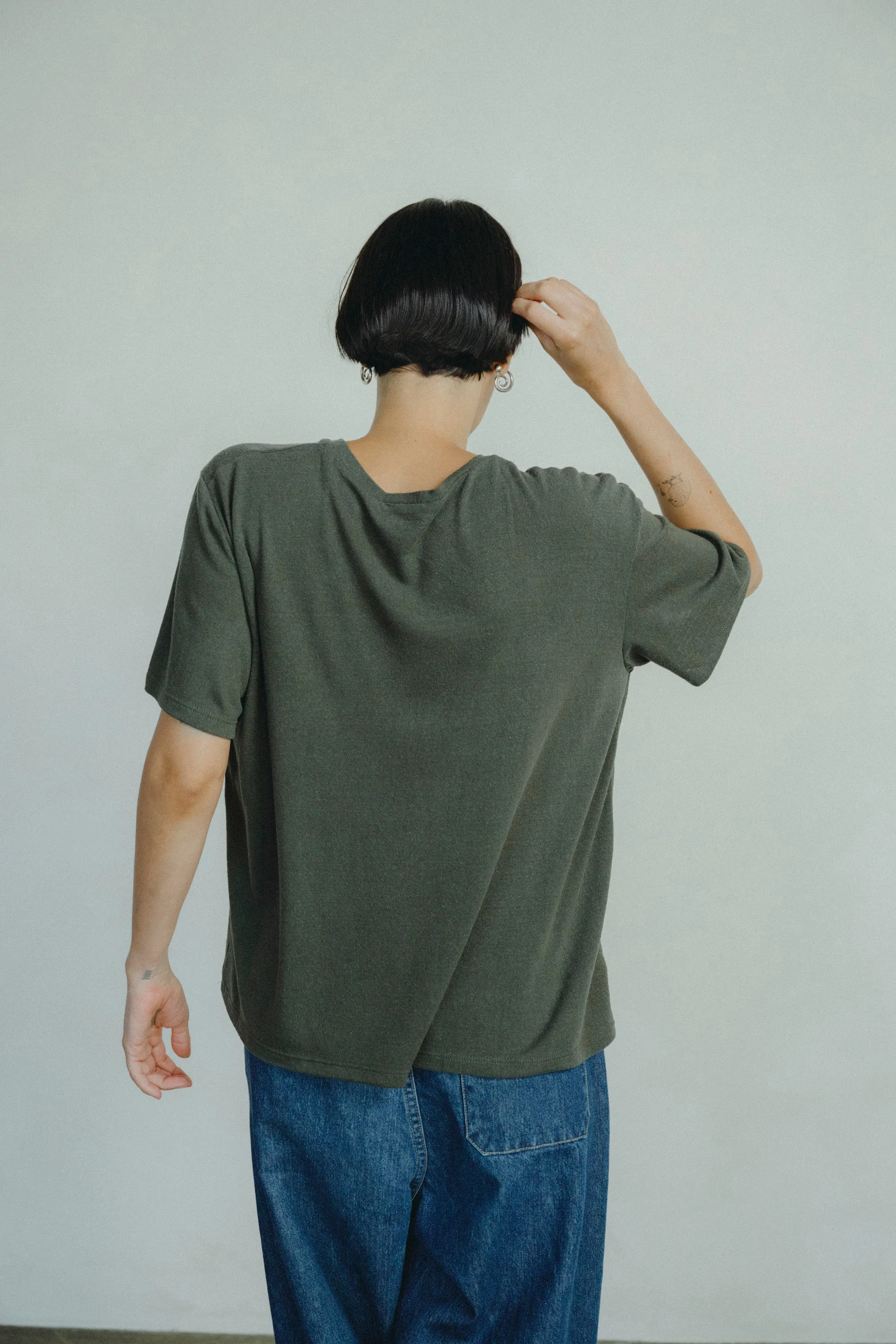 Big Tee, Regen Silk Noil Jersey, Eucalyptus