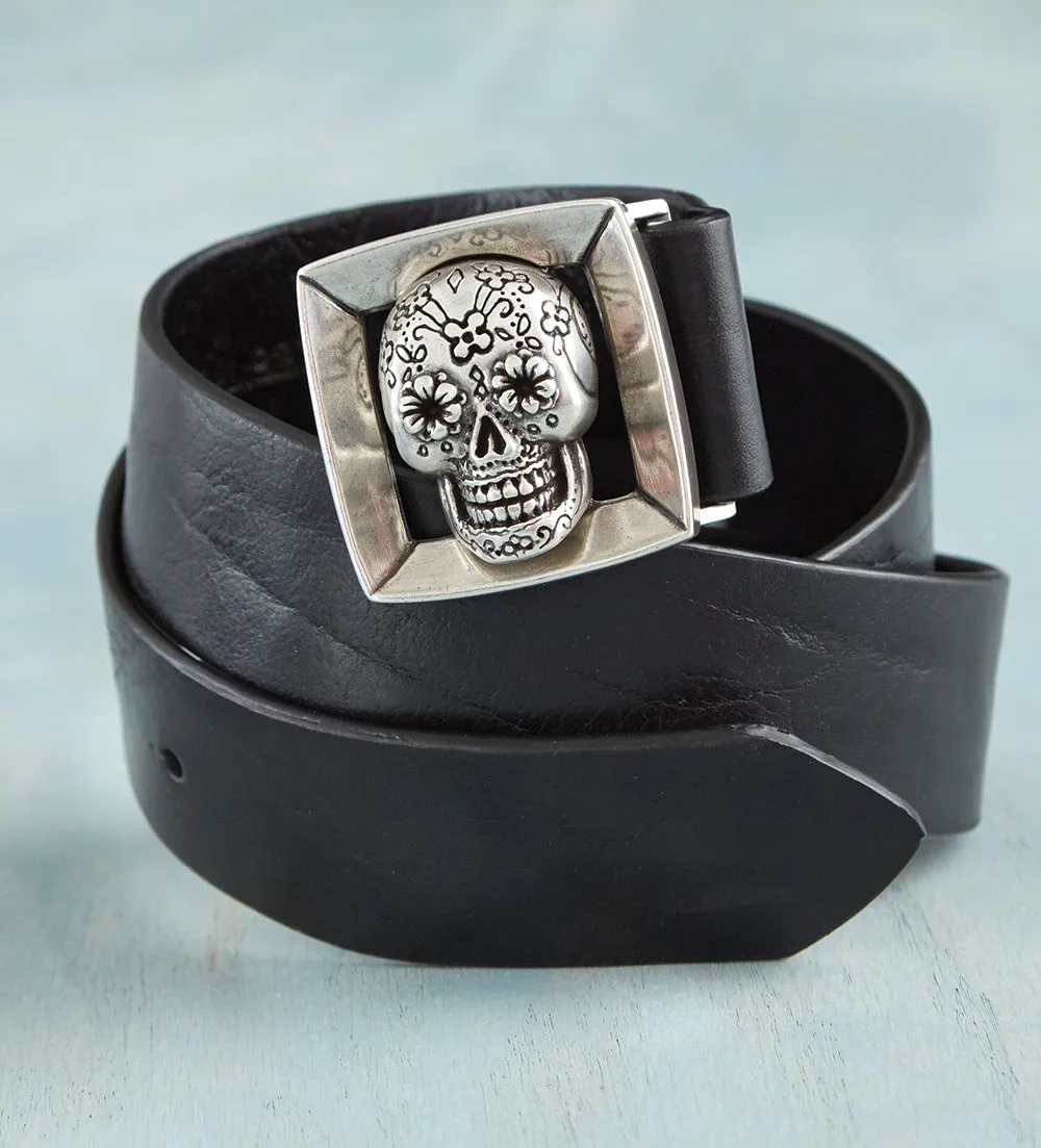 Bill Lavin Skull Buckle Belt