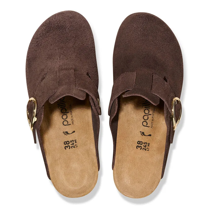 Birkenstock Fanny Ring-Buckle Suede Leather Roast Women's