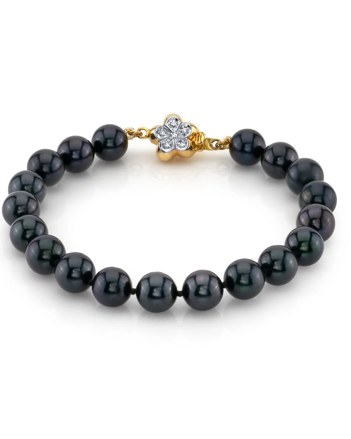 Black Japanese Akoya Pearl Bracelet, 7.5-8.0mm