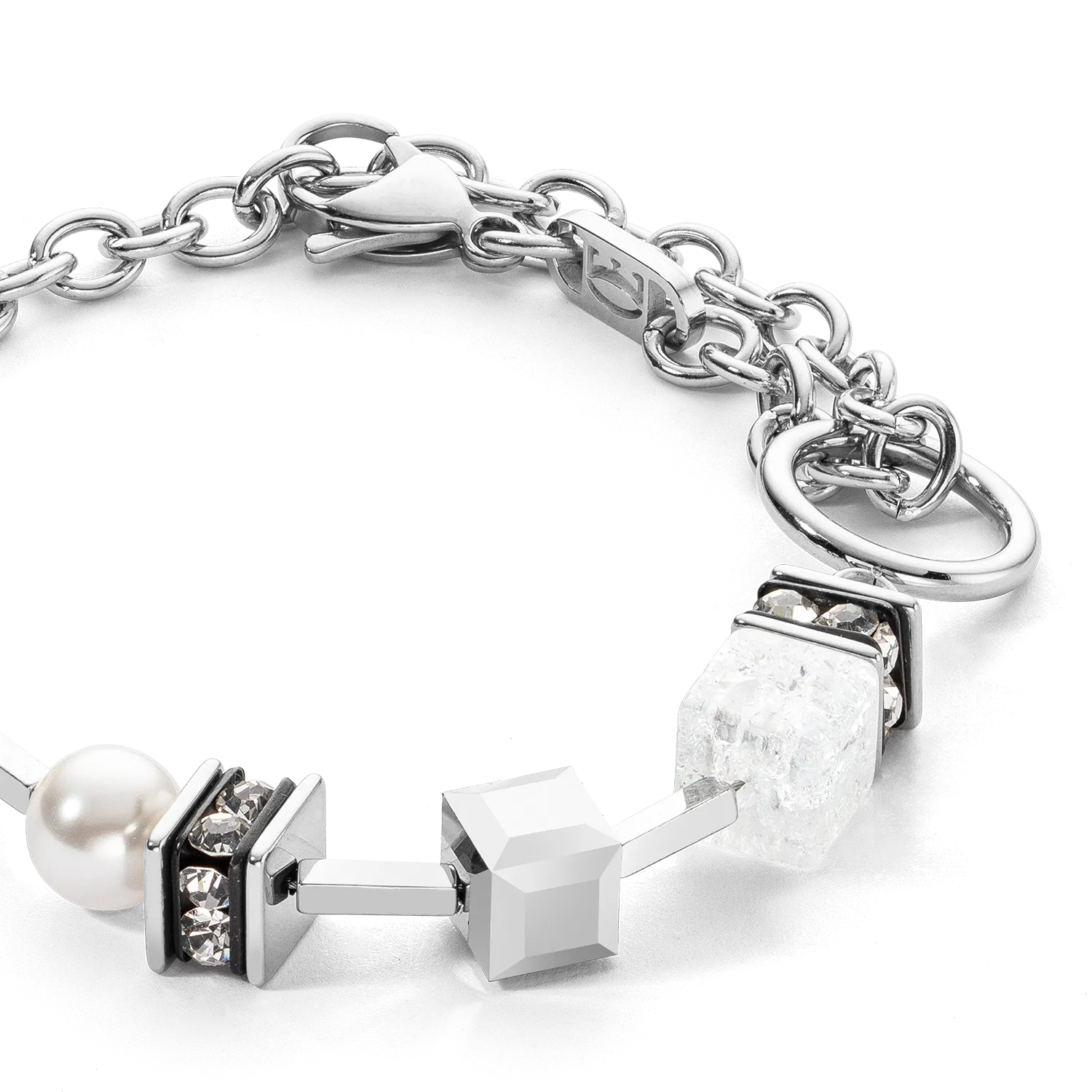 Bracelet Chunky Chain & Cubes Runway Exlusive silver