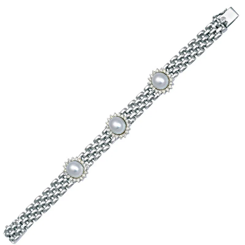 Bracelet-South Sea Pearl and Diamond