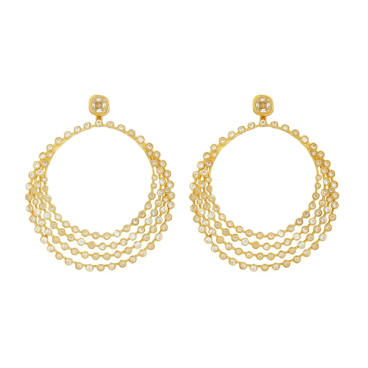 Catch the Light Crystal Hoop Earrings