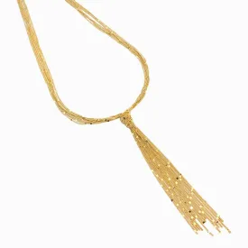 Chain Tassel Multi Strand Necklace