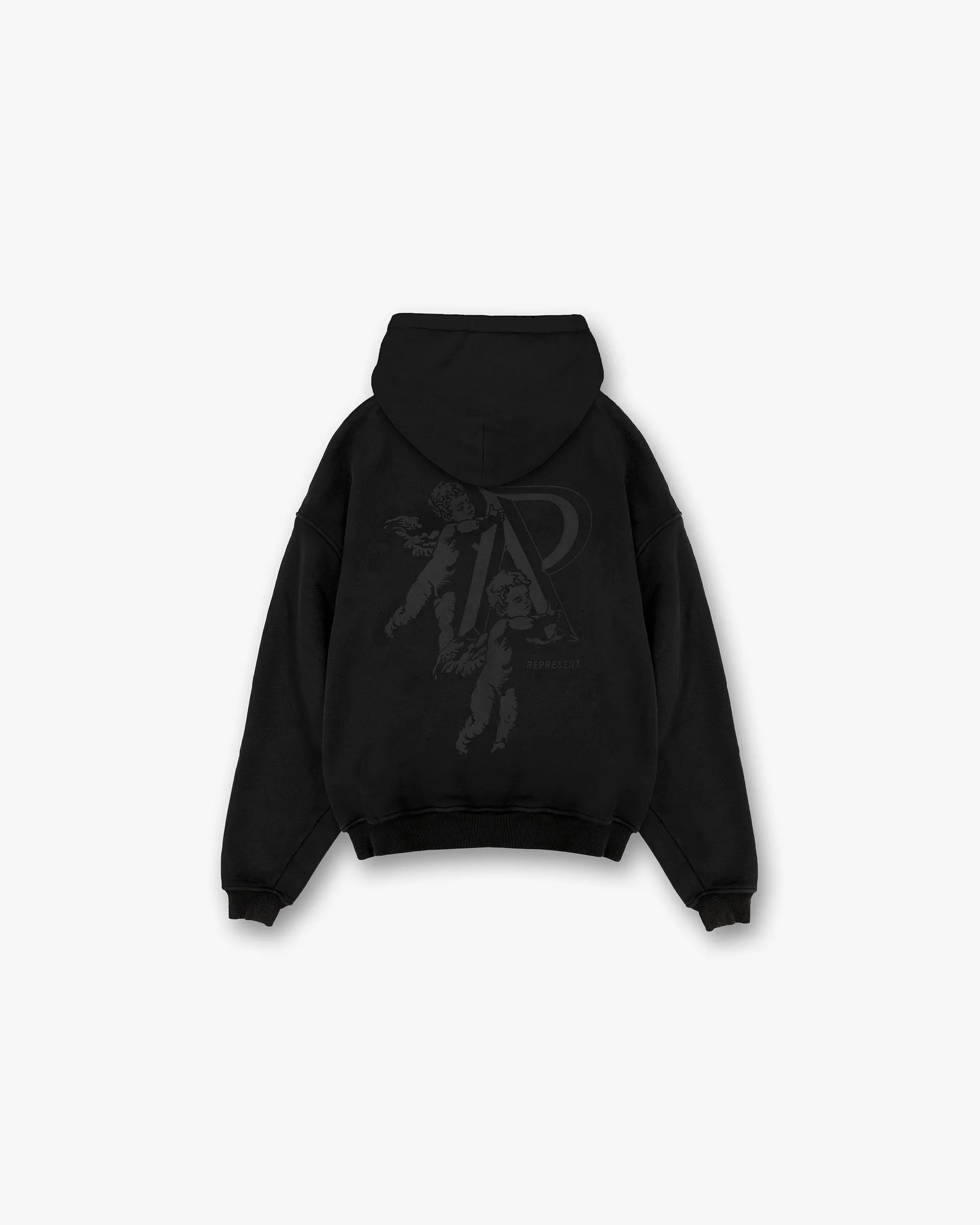 Cherub Initial Zip Hoodie - Black