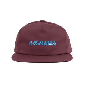 Chocolate Skateboards Liquid Swords 5 Panel Cap - Wine