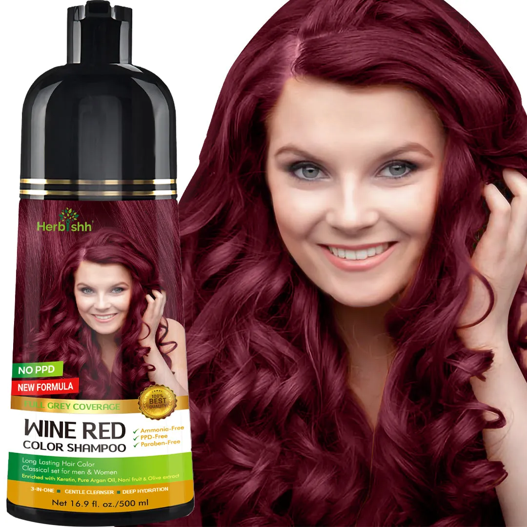 (Choose Red or Purple Shades)-1pc Herbishh Color Shampoo