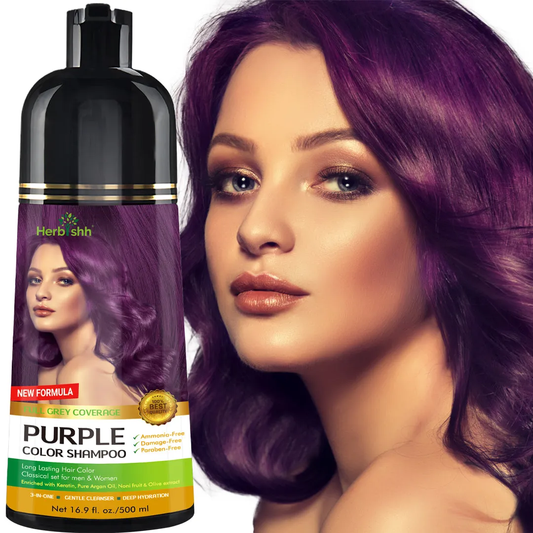 (Choose Red or Purple Shades)-1pc Herbishh Color Shampoo