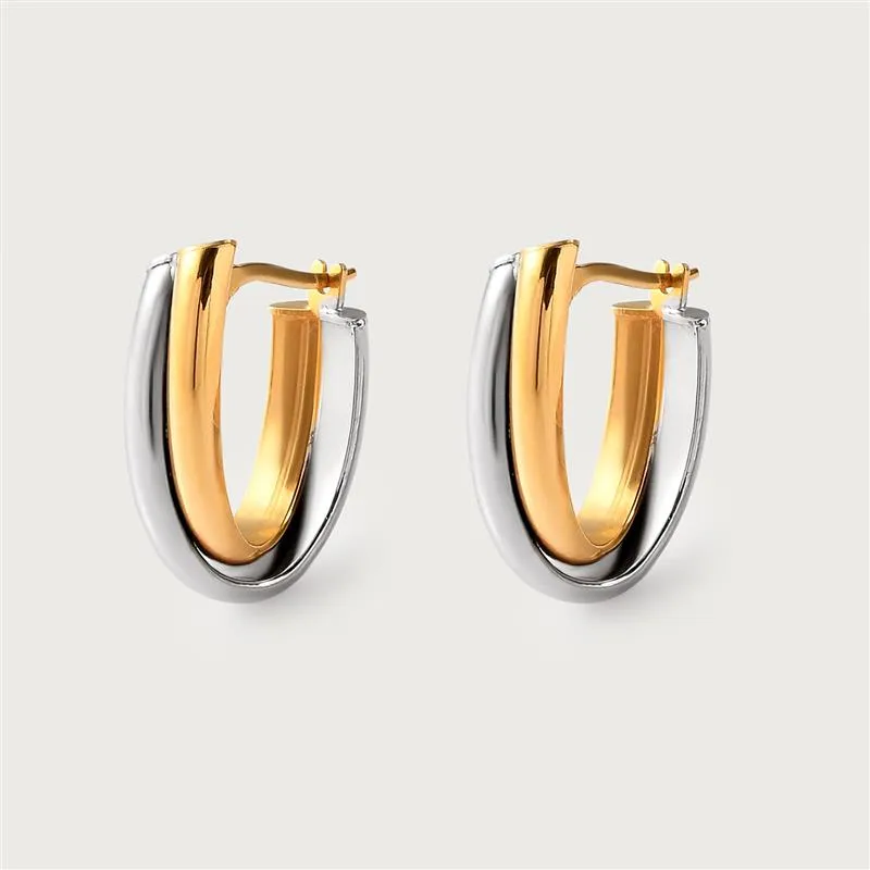 Chunky Entwine 9K Gold Hoop Earrings Collection