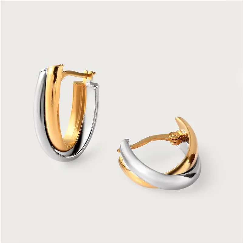 Chunky Entwine 9K Gold Hoop Earrings Collection