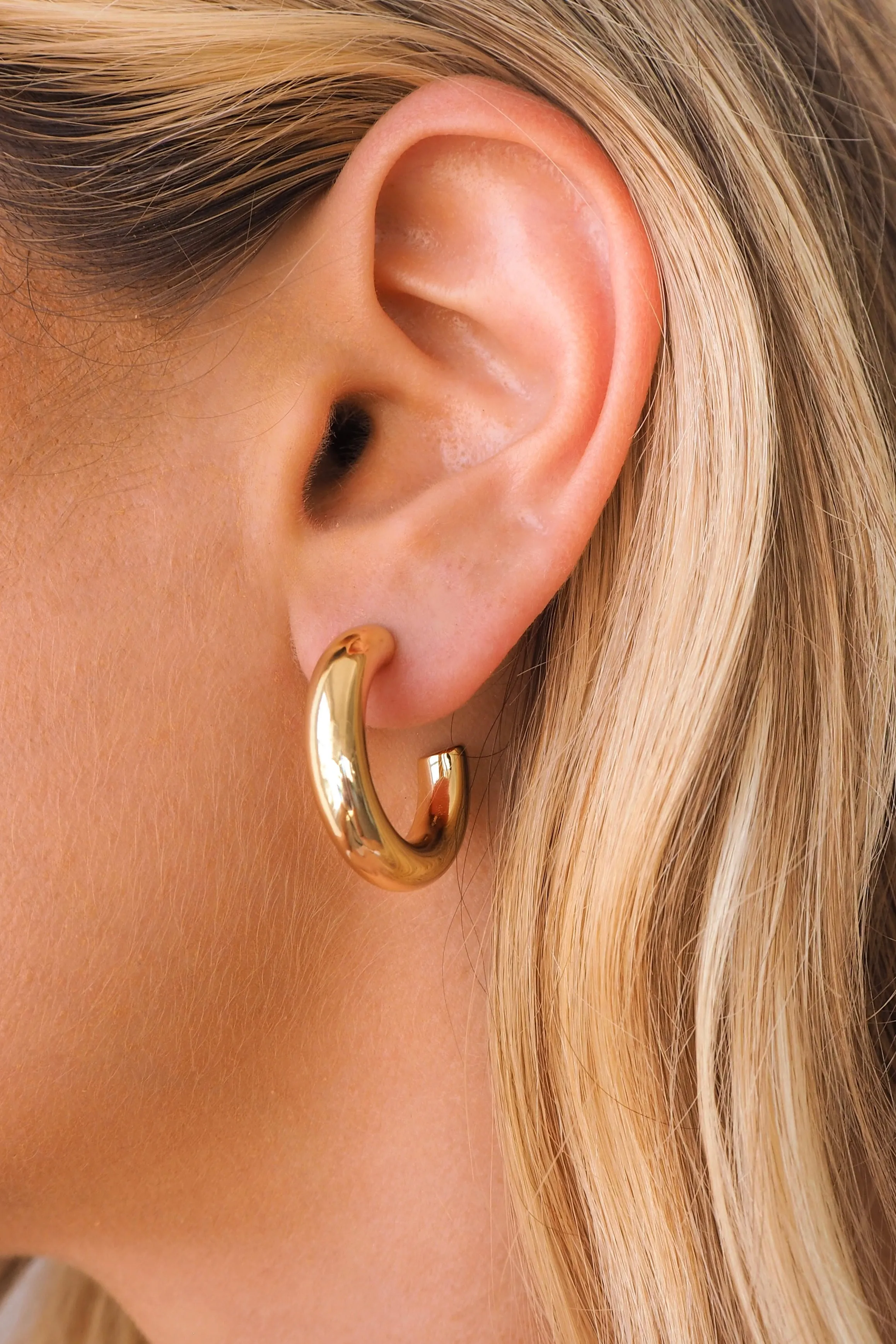 Chunky Gold Hoops