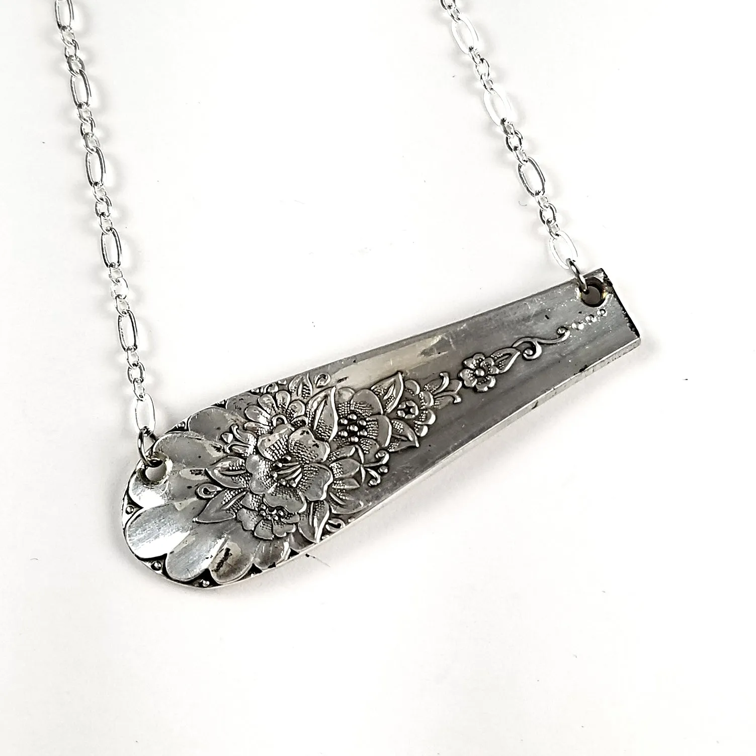 Chunky Rogers Jubilee Spoon Bar Necklace