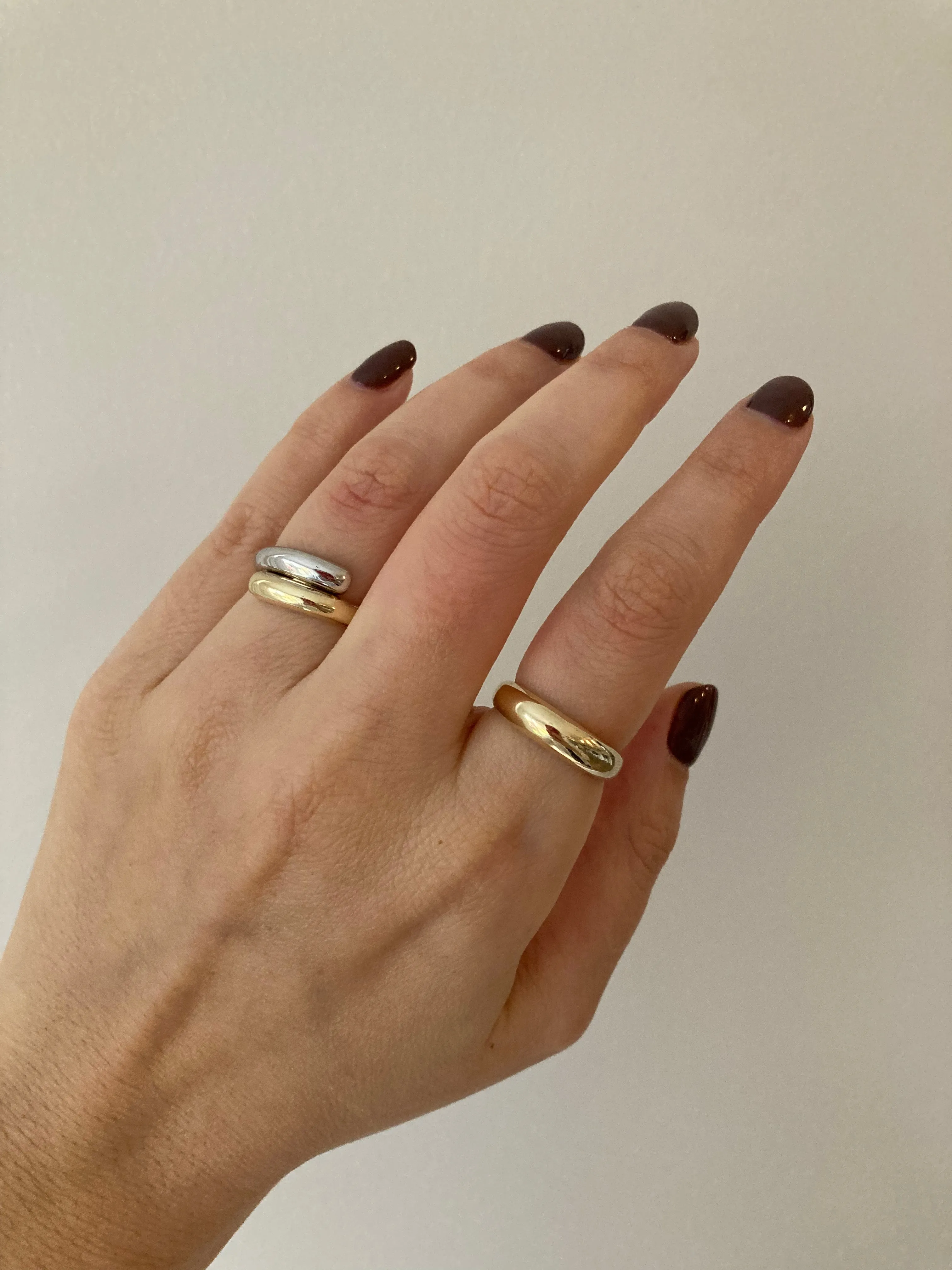 Chunky White and Yelow Gold Wrap Ring