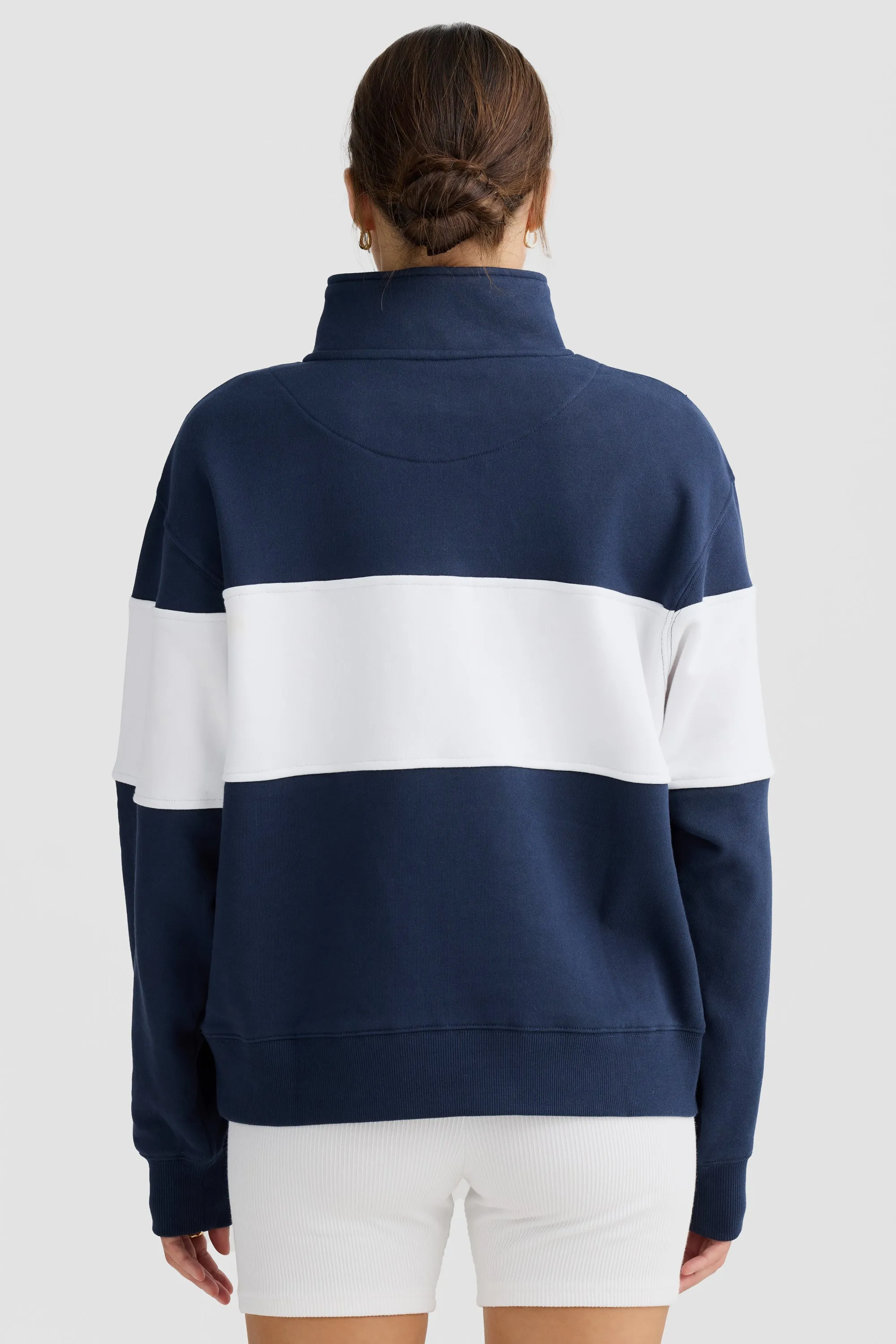 Classic Logo Quarter Zip Navy