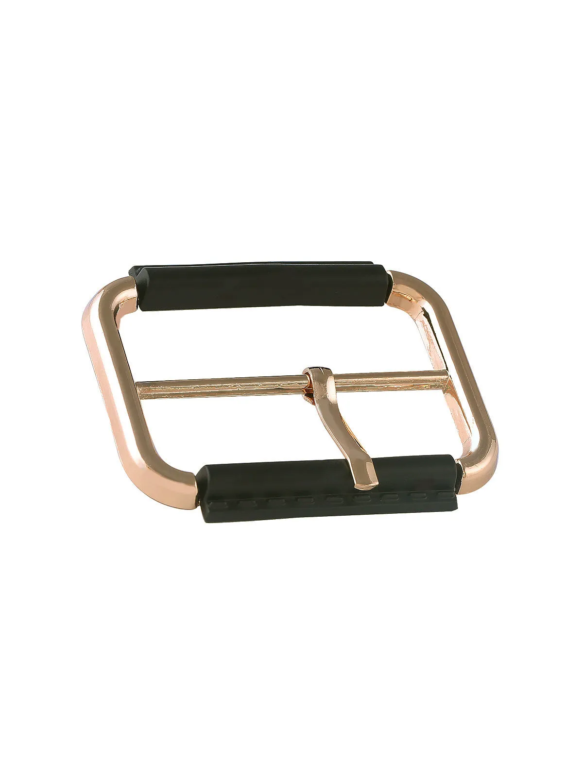 Classy Shiny Gold with Black Sliding Frame Belt Buckle