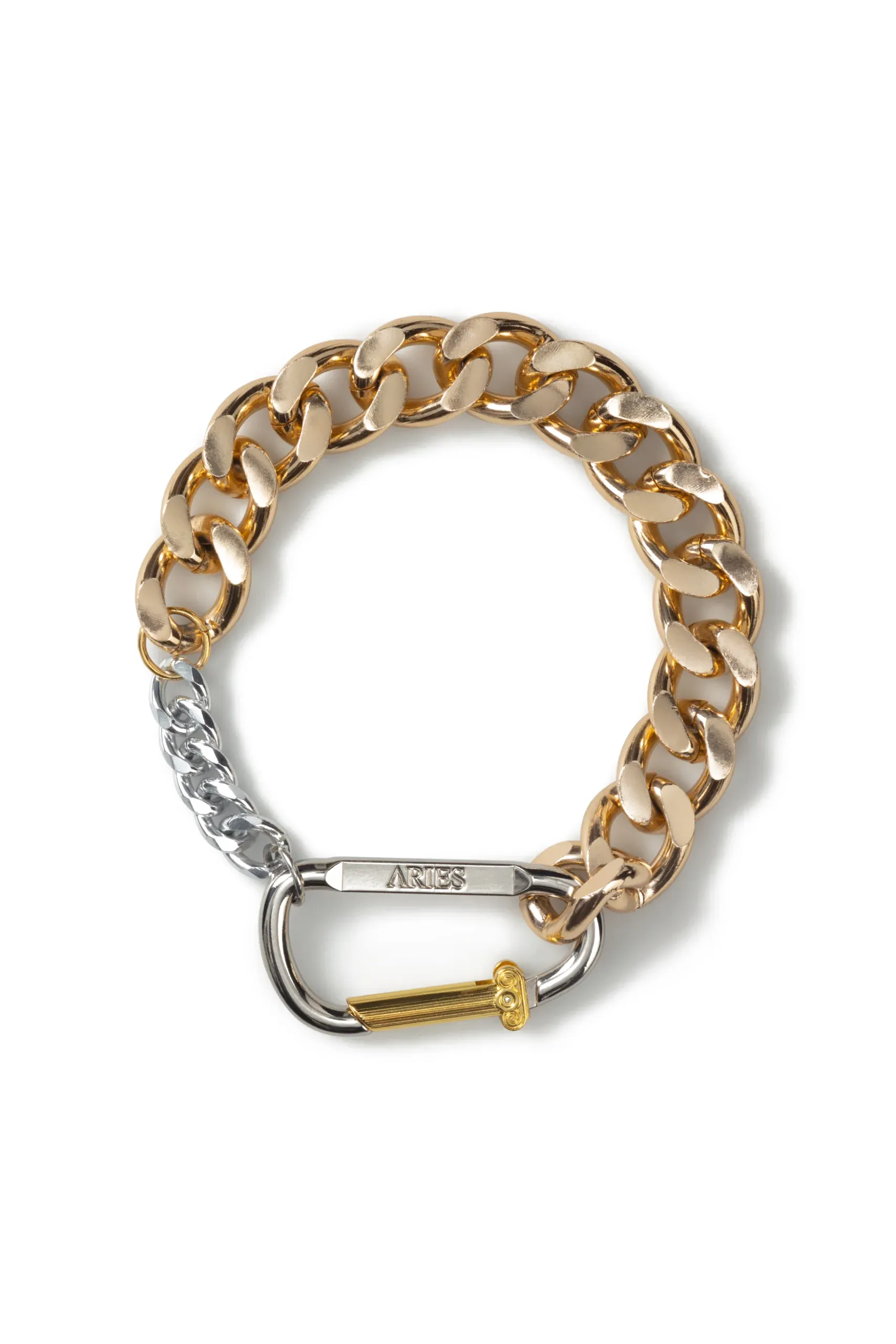 COLUMN CARABINER GOLD CHUNKY NECKLACE