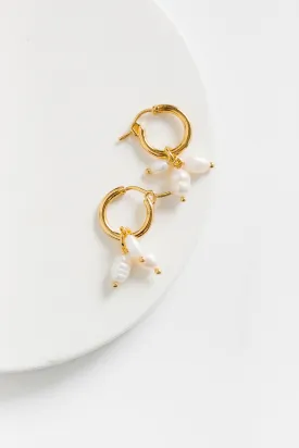 Cove Triple Pearl Earrings