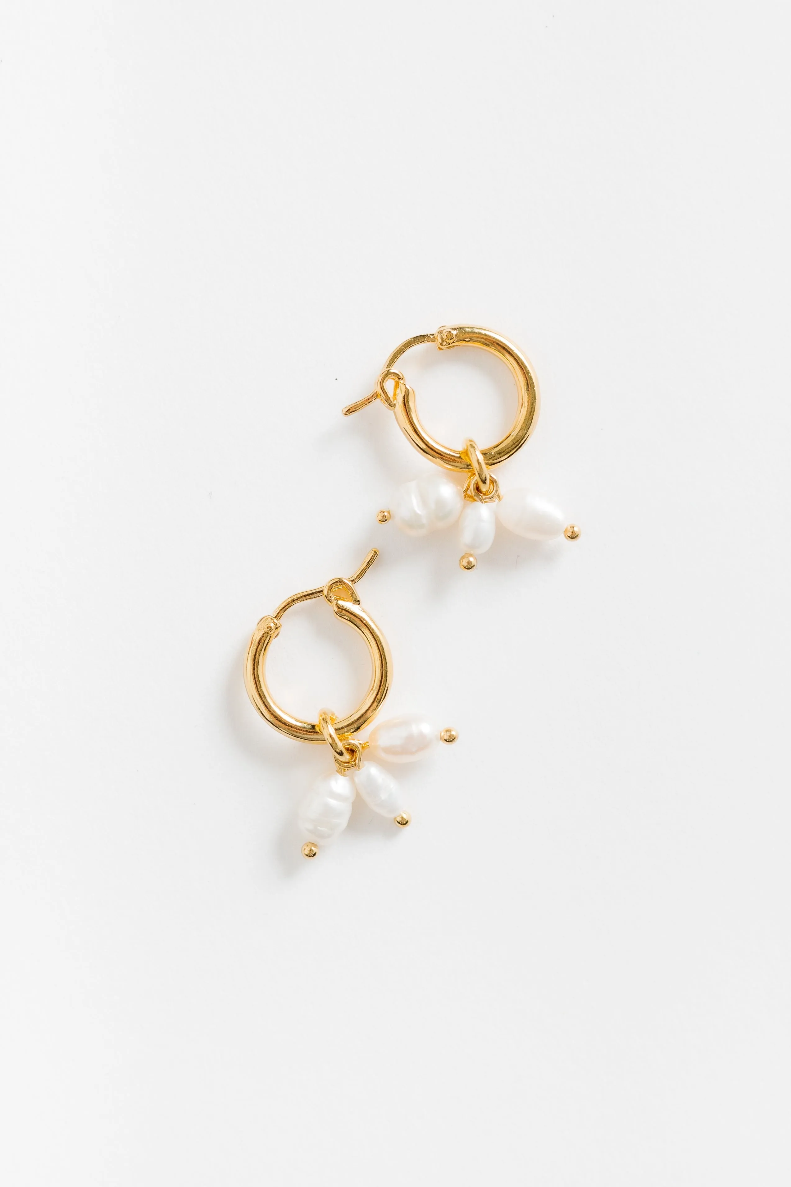 Cove Triple Pearl Earrings