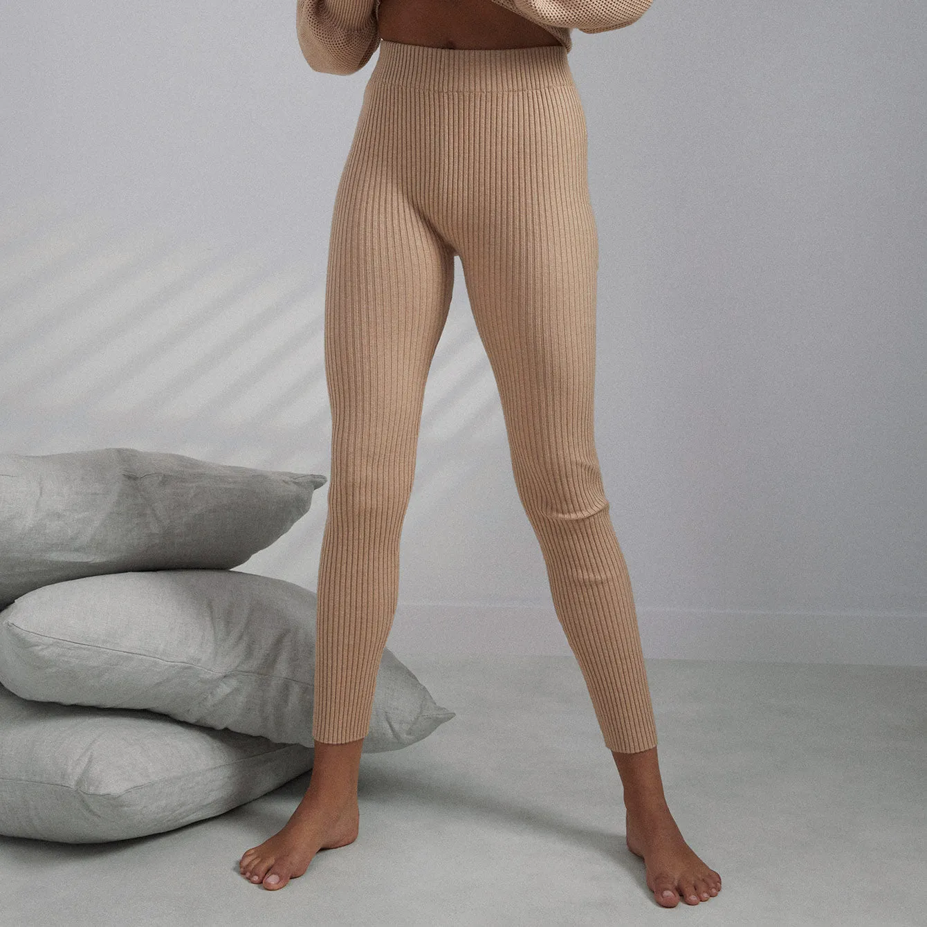 Cozy Cotton Silk Ribbed Legging