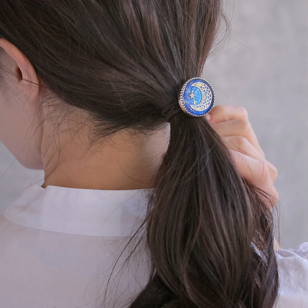 Crescent Moon Disc Ponytail Holder