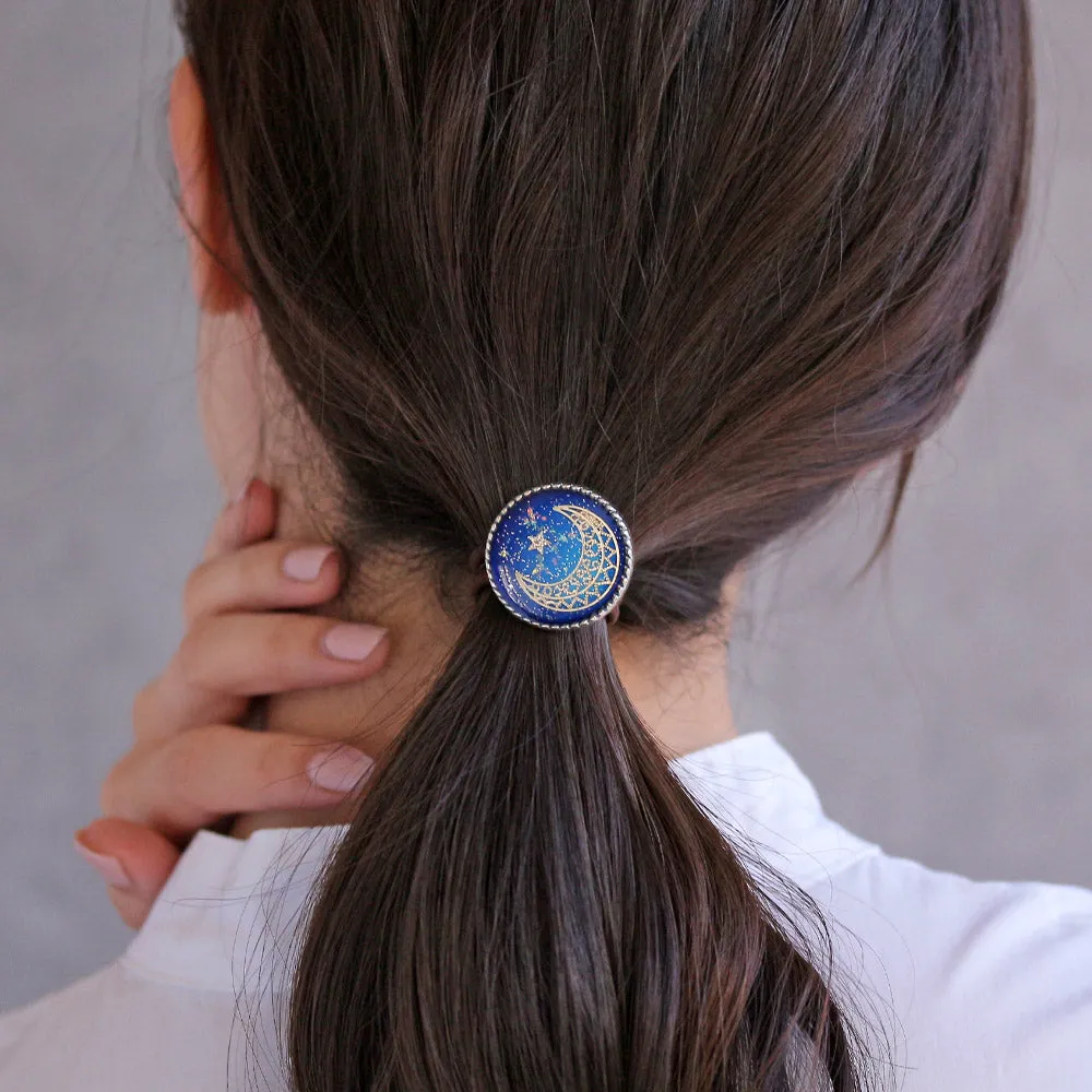 Crescent Moon Disc Ponytail Holder