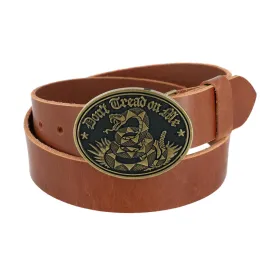 CTM® Men's Bridle Belt with Don't Tread on Me Buckle (2 Buckle Set)