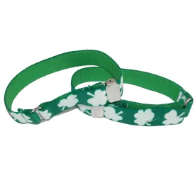 CTM® Men's Elastic Shamrock Adjustable Armband Sleeve Garter