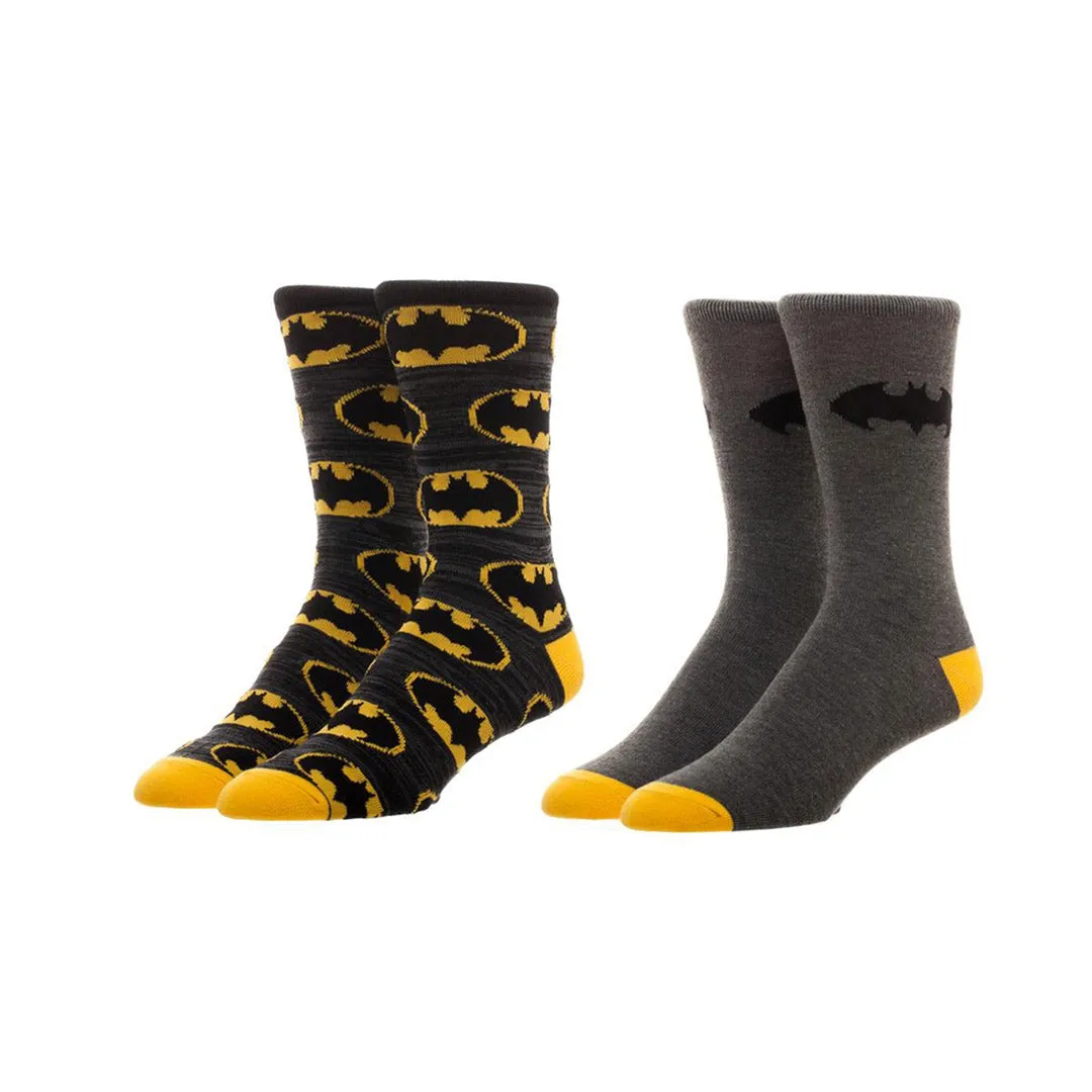 DC COMICS BATMAN 2 PACK CREW SOCKS