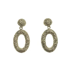 Deandra Hammered Oval Earrings