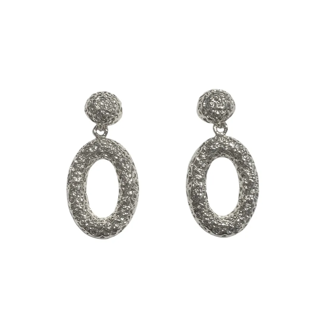 Deandra Hammered Oval Earrings