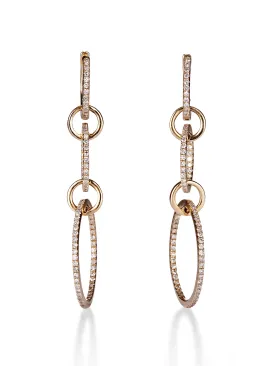 Diamond Triple Hoop Earrings