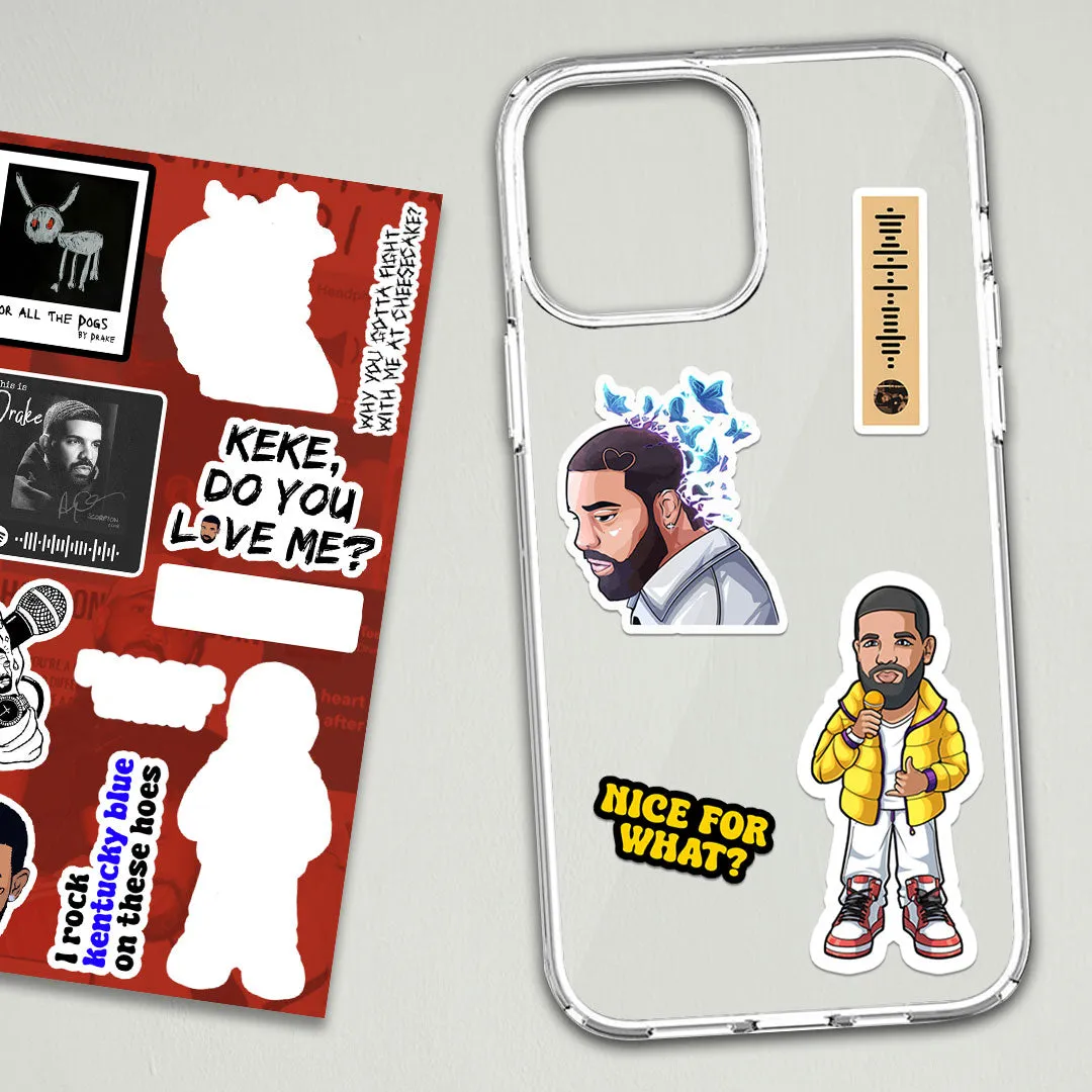 Drake mini sticker sheet