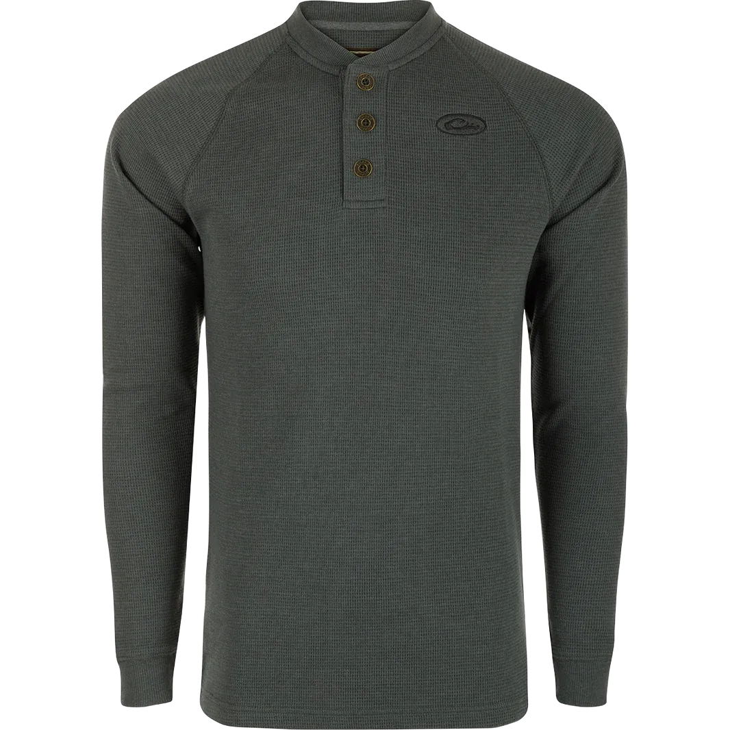 Drake Weston Lakes Waffle Henley L/S