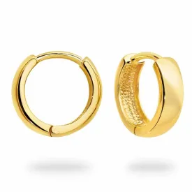 Duo Solid 9ct Gold Sleeper Hoops (12.5mm)