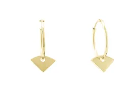 E14 Arc Hoop Earring, Yellow Gold