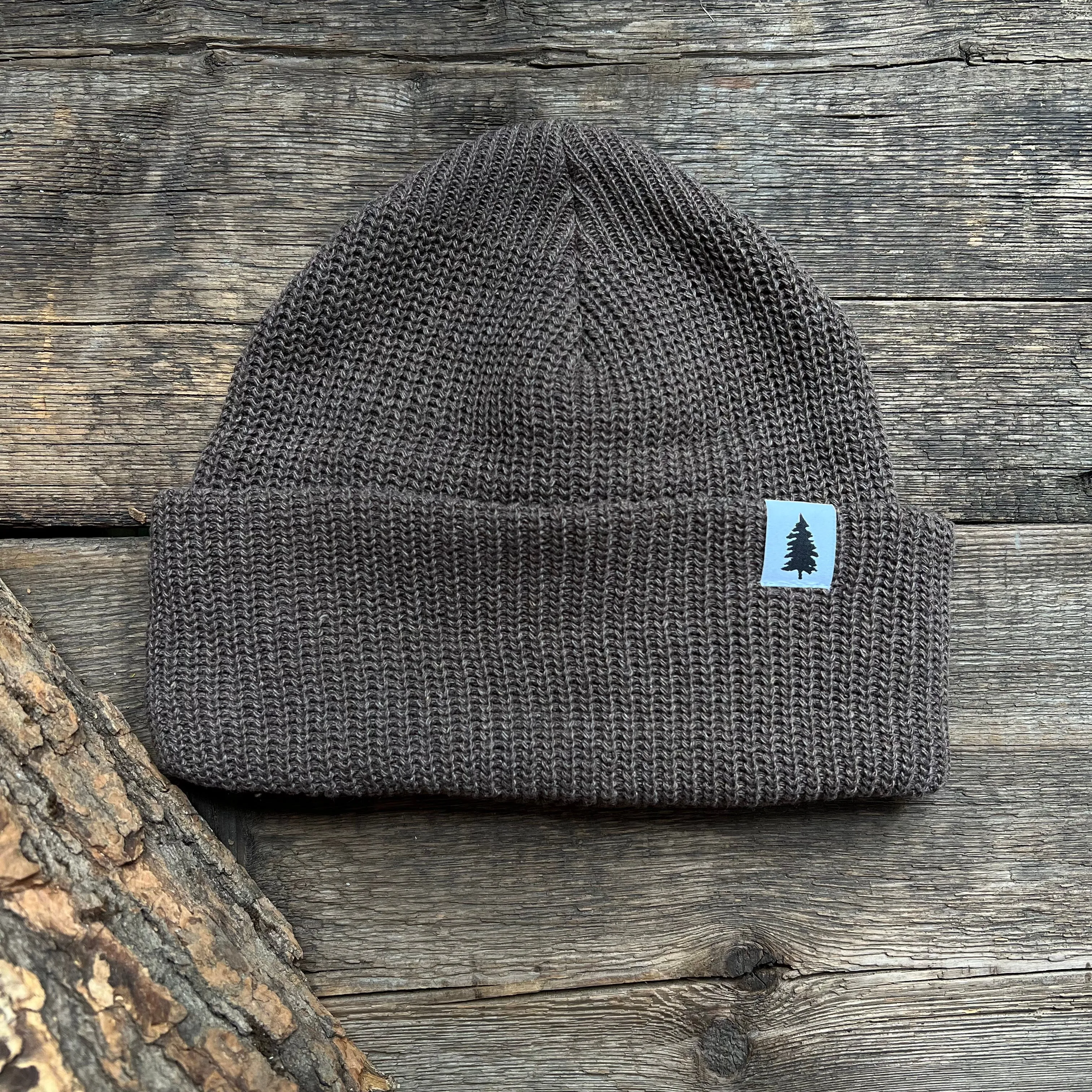 Forest Upcycled Cotton Beanie, Oak Bark