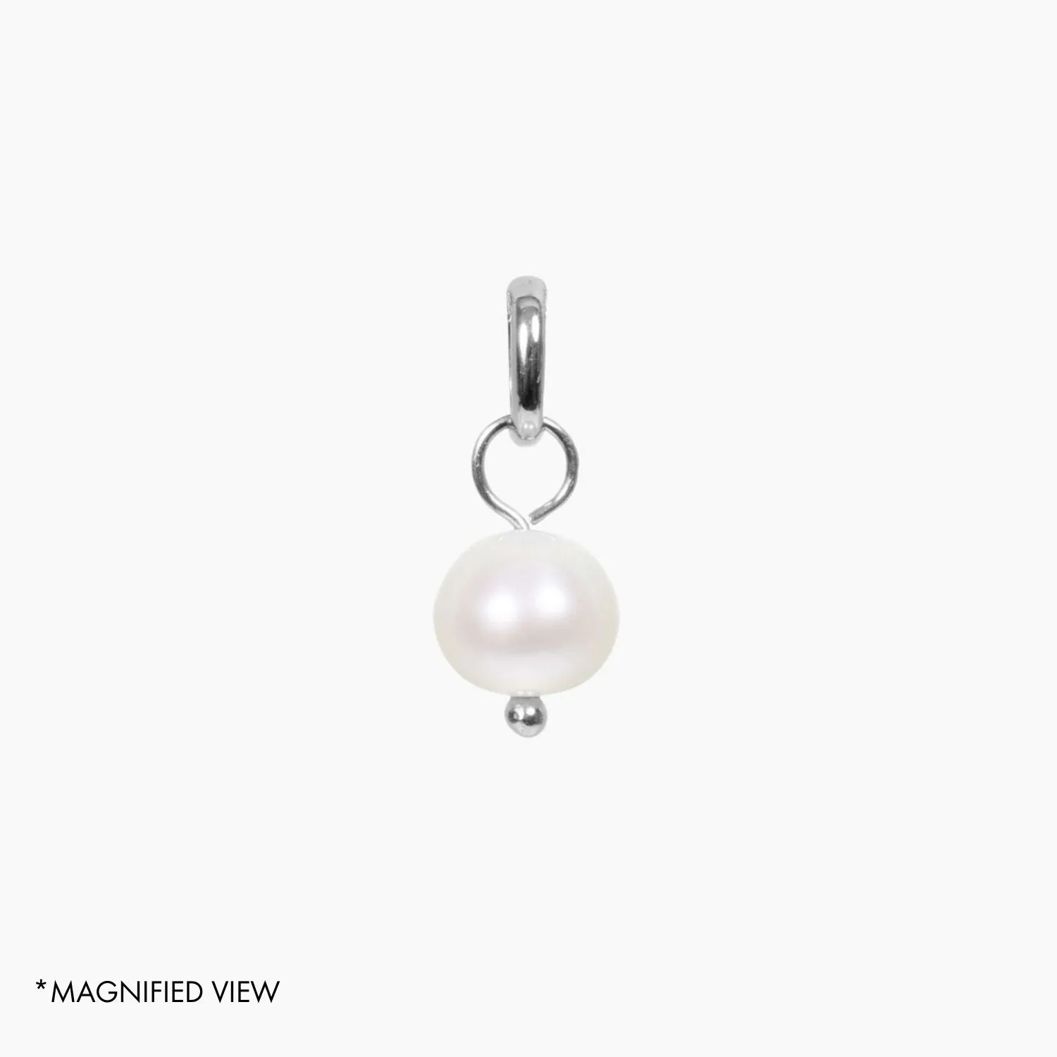 Freshwater Pearl Pendant Charm (Silver)