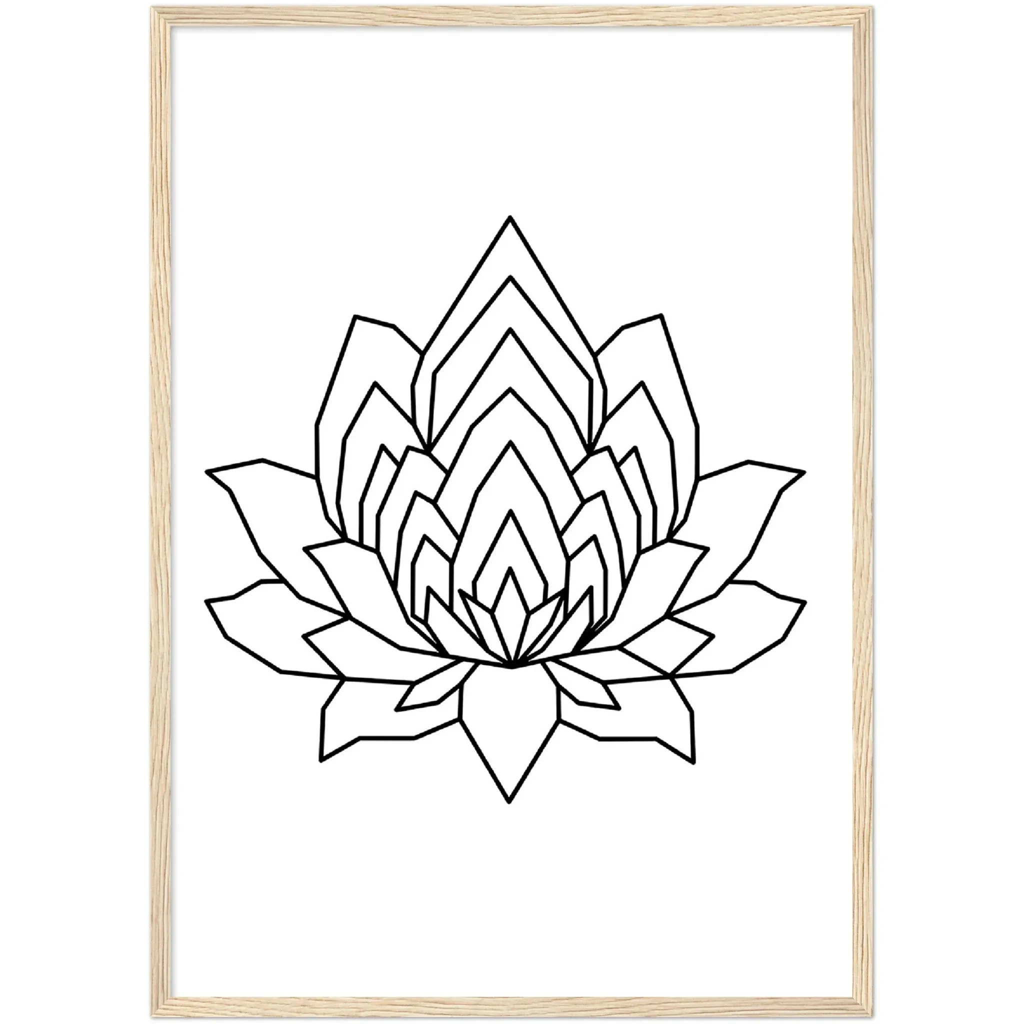 Geometric Lotus Wall Art