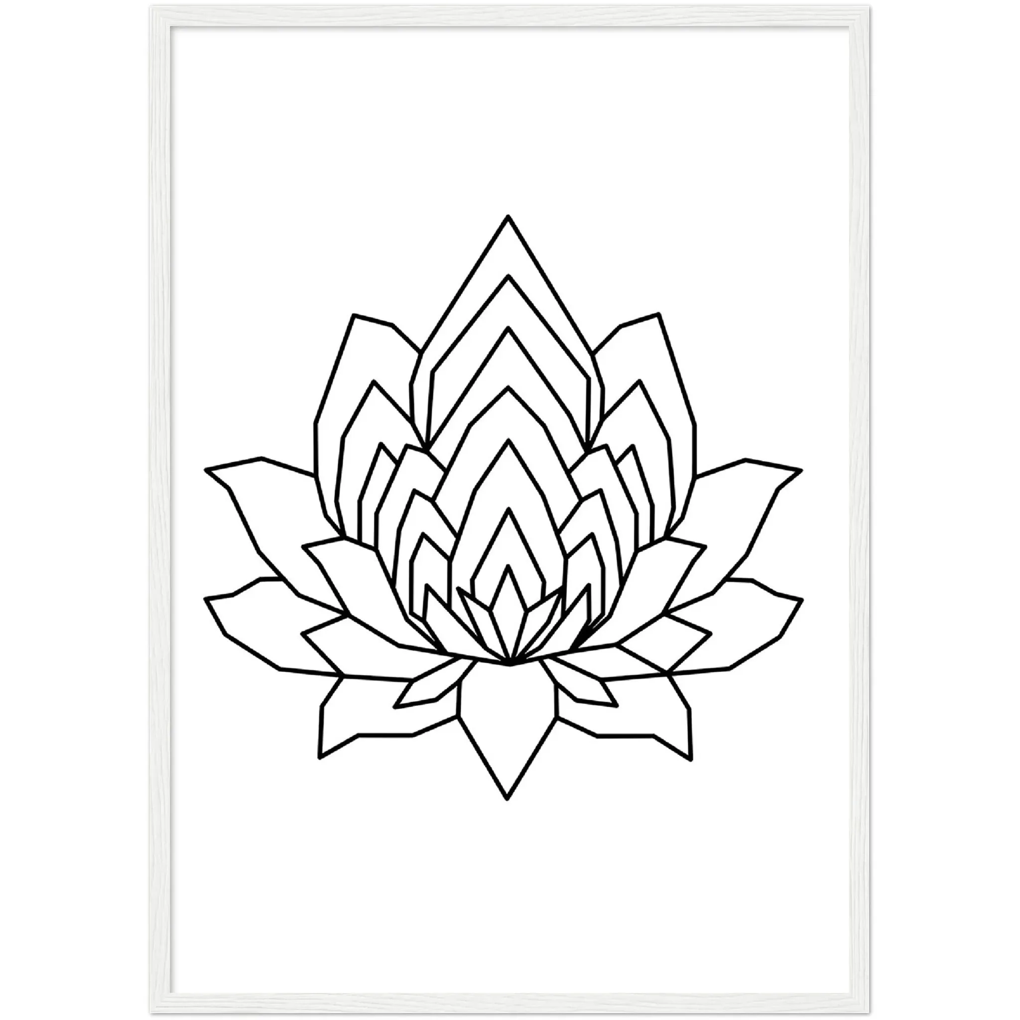 Geometric Lotus Wall Art