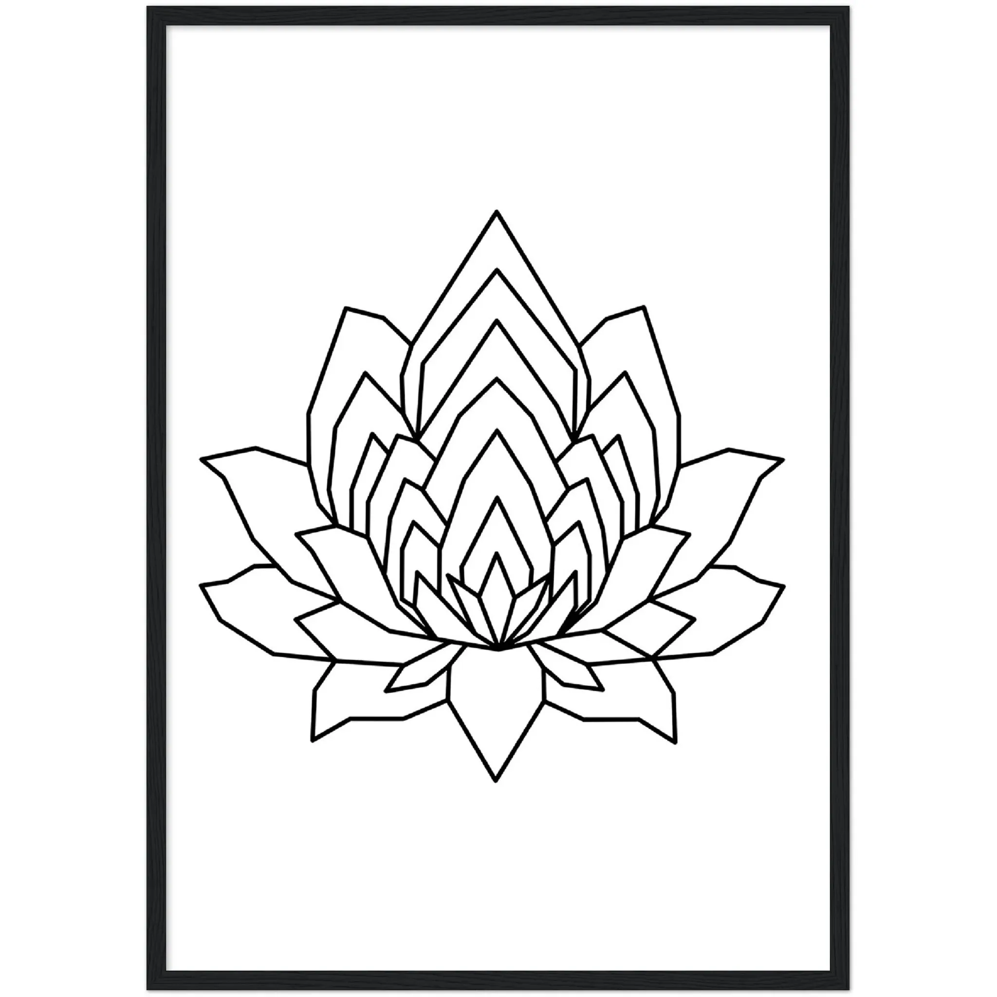 Geometric Lotus Wall Art